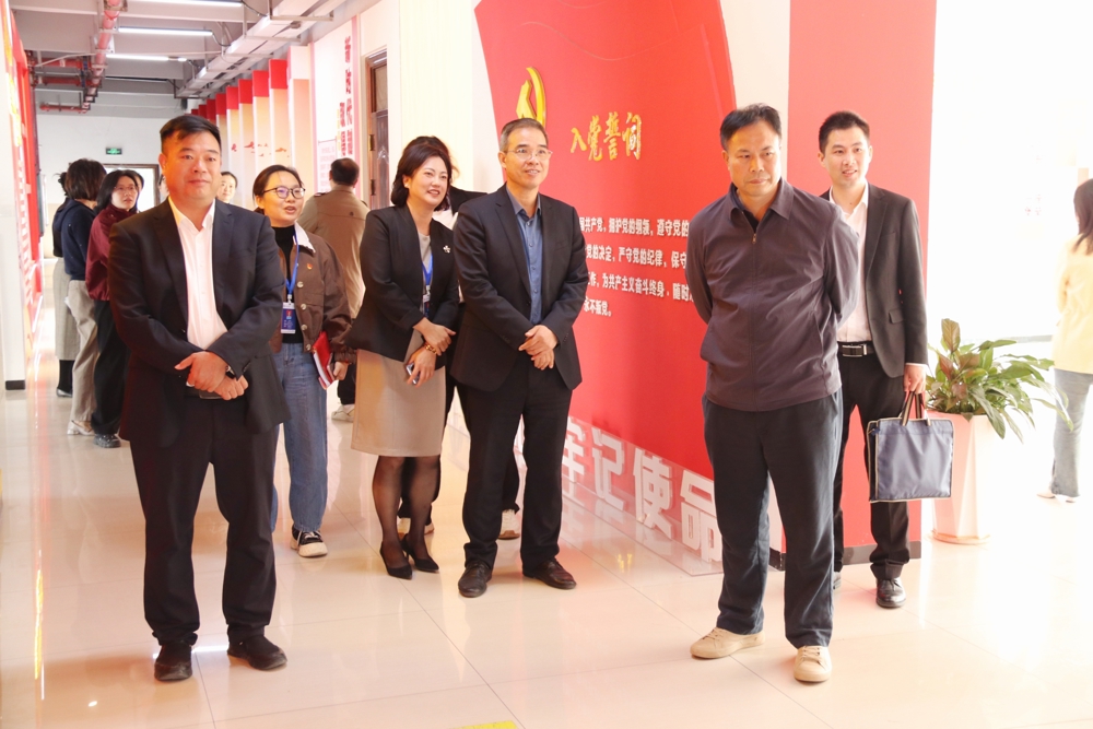 参观党建长廊修